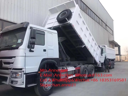 फ्रंट लिफ्ट डंप ट्रक हैवी ड्यूटी सिनोट्रुक होवो 7 40T 18M3 6x4 10 व्हील्स