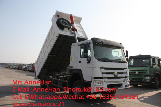 फ्रंट लिफ्ट डंप ट्रक हैवी ड्यूटी सिनोट्रुक होवो 7 40T 18M3 6x4 10 व्हील्स