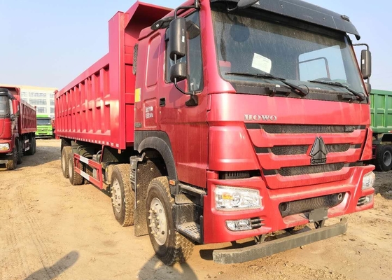 371hp रेड कलर इंटरनेशनल डंप ट्रक के साथ HOWO हैवी ड्यूटी 6x4 डंप ट्रक उपकरण