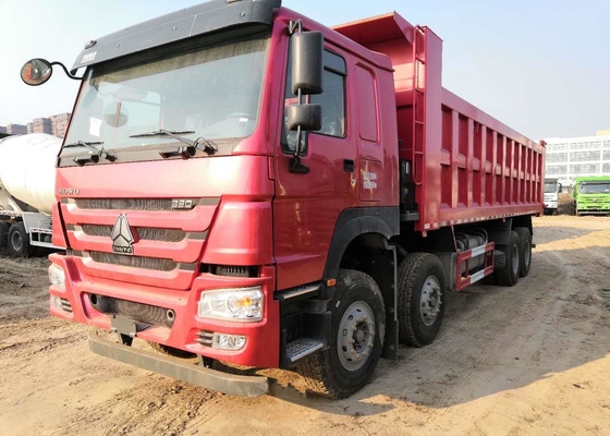 371hp रेड कलर इंटरनेशनल डंप ट्रक के साथ HOWO हैवी ड्यूटी 6x4 डंप ट्रक उपकरण