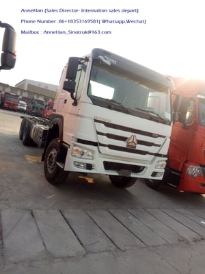 10 टायर SINOTRUK HOWO कार्गो ट्रक चेसिस यूरो 2 LHD 6X4 336HP HW76 केबिन