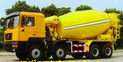 डीजल 8 X 4 सिनोट्रुक STEYR कंक्रीट मिक्सर ट्रक 336hp और 8 Cbm लाल रंग में