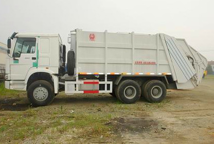 6x4 यूरो II उत्सर्जन मानक कचरा कम्पेक्टर ट्रक, कॉम्पैक्ट कचरा ट्रक 12m3
