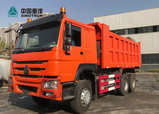 10 टायर के साथ ऑरेंज 6x4 371hp 20M3 हैवी ड्यूटी डंप ट्रक