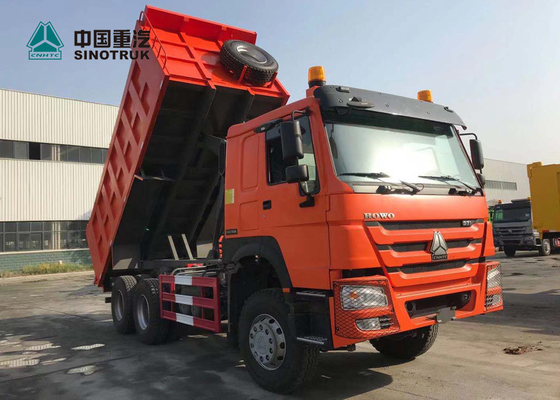 ऑरेंज में घाना के लिए 20CBM 13R22.5 ट्यूबलेस टायर सिनोट्रुक होवो 6x4 डंप ट्रक