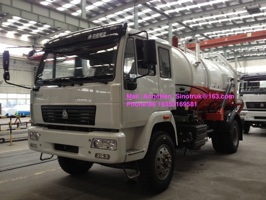 सिनोट्रुक सेनिटेशन एंटरप्राइज सीवेज कलेक्शन ट्रक 8-12CBM 4X2 लिक्विड वेस्ट ट्रक