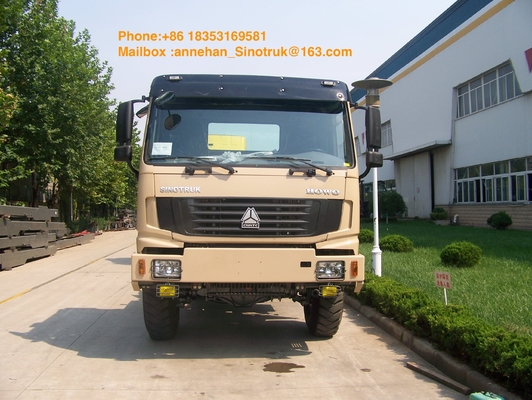 50x टो क्षमता के लिए 6x6 सिनोट्रुक होवो 7 ट्रैक्टर ट्रक यूरो 2 उत्सर्जन स्टेंडर 371hp