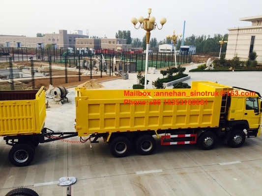 3axles 50-60T लोड क्षमता 12wheels डंप ट्रेलर 2Jost पैरों के साथ