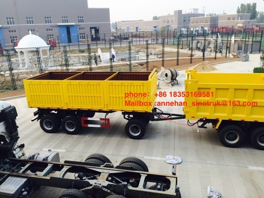 3axles 50-60T लोड क्षमता 12wheels डंप ट्रेलर 2Jost पैरों के साथ