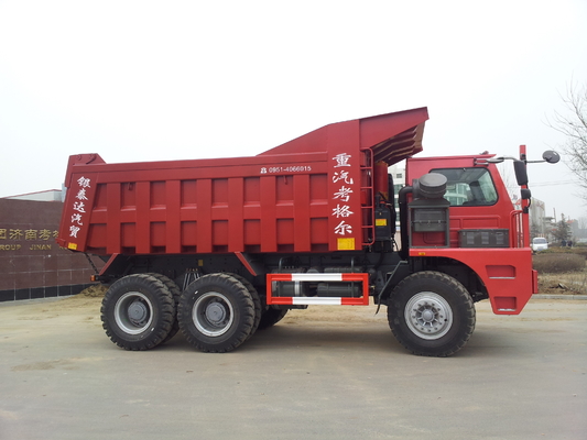 6x4 70 कोयला खनन डंप ट्रक Sinotruck Howo हैवी ड्यूटी टिपर ट्रक