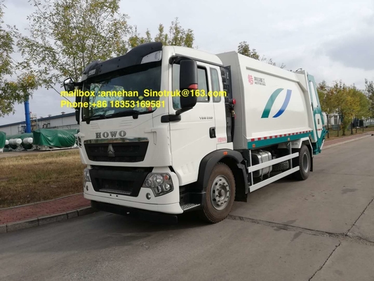 4x2 12m3 Sinotruk Howo7 कचरा संग्रह ट्रक 290hp 336hp बाएँ हाथ ड्राइव Euro2