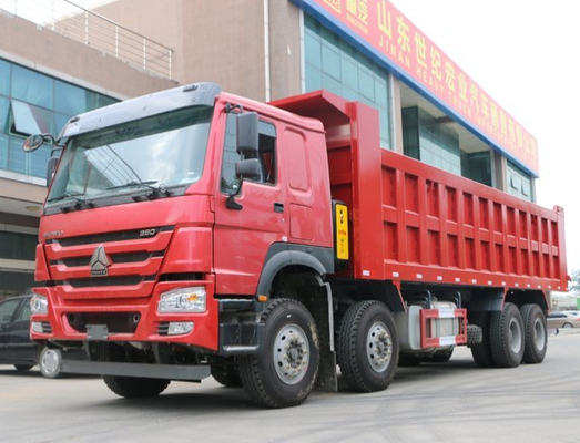 स्टॉक होवो 371hp 8x4 हैवी कलर में प्रमोशन के लिए हैवी ड्यूटी डंप ट्रक