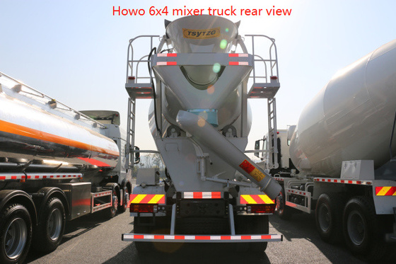 सफेद Howo 6x4 Howo कंक्रीट मिक्सर ट्रक, कंक्रीट मिक्सर पानी की टंकी