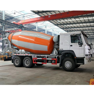 336hp Sinotruk Howo7 10m3 8m3 कंक्रीट मिक्सर टैंक 6x4 LHD सफेद रंग