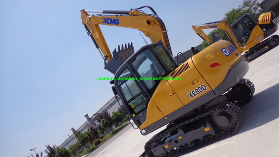 XCMG XE60D 6 टन हाइड्रोलिक प्रणाली के साथ मिनी क्रॉलर खुदाई मशीन