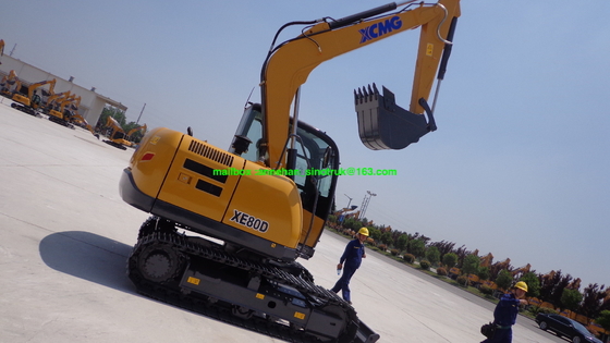 XCMG XE60D 6 टन हाइड्रोलिक प्रणाली के साथ मिनी क्रॉलर खुदाई मशीन
