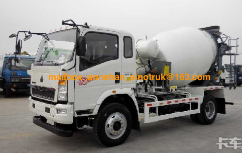 उच्च प्रदर्शन 4-6M3 मिक्सर टैंक ट्रक 4x2 6 पहियों के Sinotruk Howo