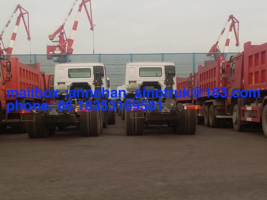 सिनोट्रुक 6x4 10 व्हील ट्रैक्टर ट्रक 371hp HW79 केबिन 2 स्लीपर और एयर कंडीशनर के साथ
