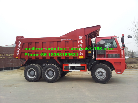 70T खनन भारी शुल्क डंप ट्रक 6x4 Sinotruk Howo 30M3 Euro2 LHD टिपर ट्रक