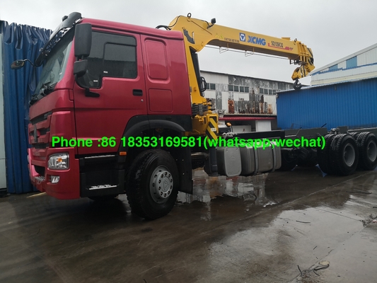 सिनोट्रुक Xcmg 10T स्ट्रेट आर्म ट्रक माउंटेड क्रेन 7000MM कार्गो बॉक्स Euro2 LHD के साथ