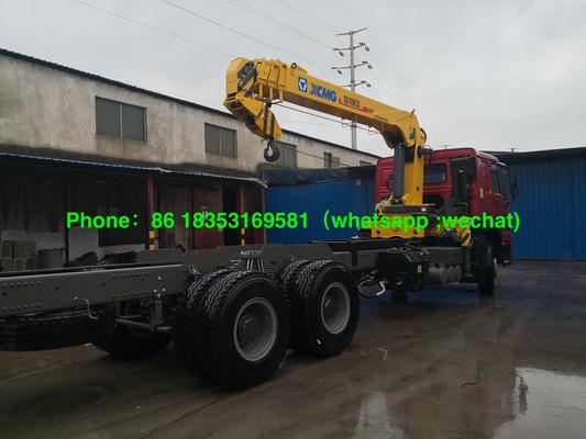 सिनोट्रुक Xcmg 10T स्ट्रेट आर्म ट्रक माउंटेड क्रेन 7000MM कार्गो बॉक्स Euro2 LHD के साथ
