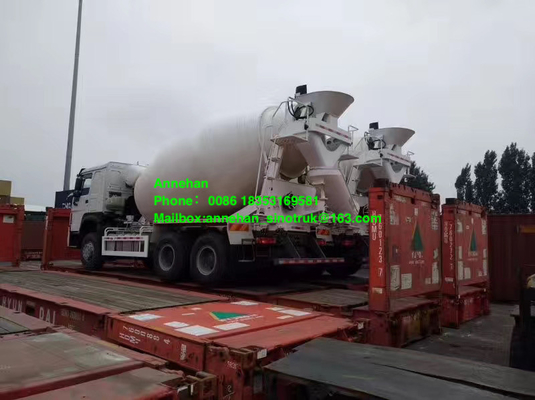 Howo7 Sinotruk 10M3 336hp यूरो 2 कंक्रीट मिक्सर मशीन ट्रक