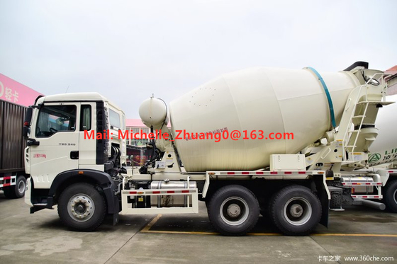 10 पहियों 12 घन 6x4 371hp हॉवो कंक्रीट मिक्सर ट्रक