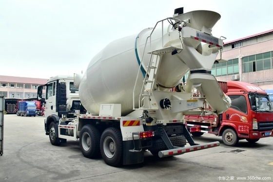 10 पहियों 12 घन 6x4 371hp हॉवो कंक्रीट मिक्सर ट्रक
