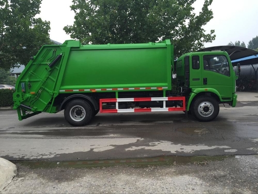 SINOTRUK HOWO 4 * 2 कॉम्पैक्ट 12m3 कचरा कम्पेक्टर ट्रक