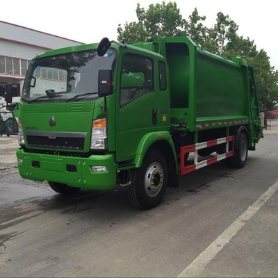 SINOTRUK HOWO 4 * 2 कॉम्पैक्ट 12m3 कचरा कम्पेक्टर ट्रक