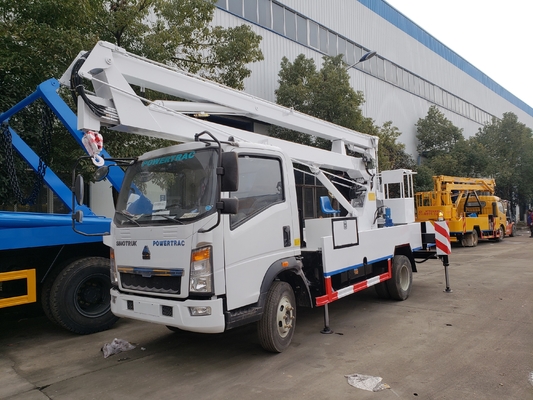 Howo 4x2 ड्राइविंग 5 टन HLW5050GJKE हवाई काम ट्रक Sinotruk हवाई ट्रक
