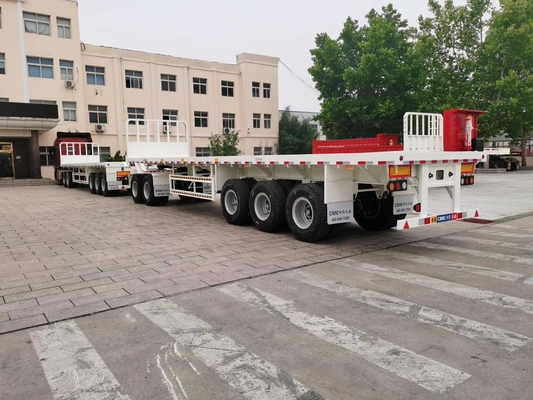 मैकेनिकल सस्पेंशन में Q235 स्टील 100T लो बेड हैवी ड्यूटी सेमी ट्रेलर्स