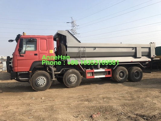 12 पहियों 25cbm 30cbm 8x4 हैवी ड्यूटी डंप ट्रक