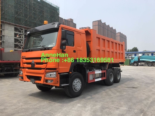 10 टायर के साथ ऑरेंज 6x4 371hp 20M3 हैवी ड्यूटी डंप ट्रक