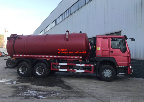 95 किमी / घंटा 10M3 16M3 सीवेज सक्शन ट्रक 4x2 यूरो 2 LHD