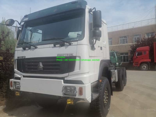 90 # किंगपिन व्हाइट 371hp 6x6 हॉवो 7 ट्रैक्टर ट्रक