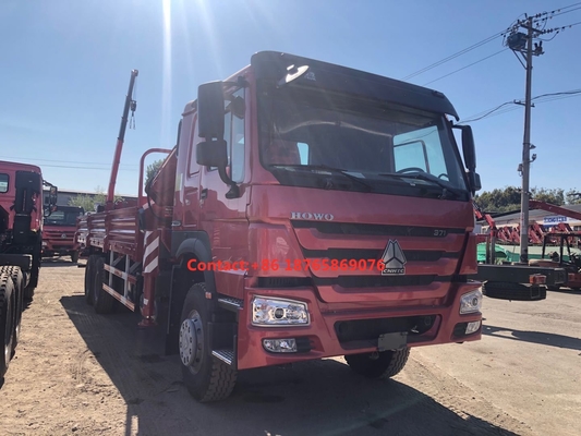 450hp 6 * 4 हैवी कार्गो ट्रक 12T टेलिस्कोपिंग बूम माउंटेड क्रेन