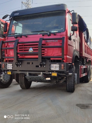 सैन्य बम्पर के साथ HF9 ड्रम 300L होवो 6x4 डंप ट्रक