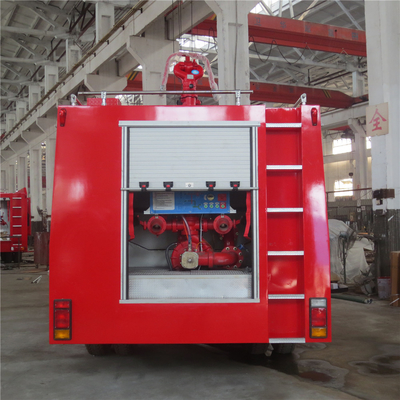 लाल 140KW 5000L डोंगफेंग 4 * 2 अग्निशमन ट्रक