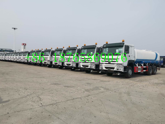 1500L सिनोट्रुक हॉव 10 व्हील्स 6x4 336hp वाटर टैंक ट्रक