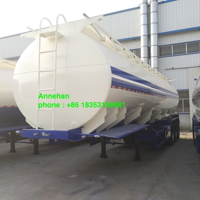 Q235 50000L 3 एक्सल्स ऑयल टैंक ट्रेलर दो पाइप के साथ