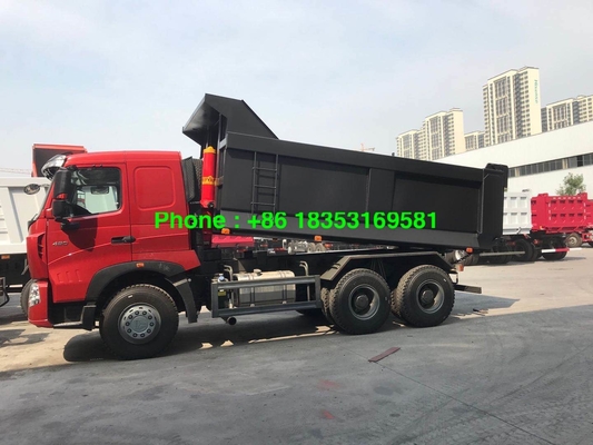 खनन के लिए 380hp LHD यूरो 4 10 व्हीलर टिपर ट्रक