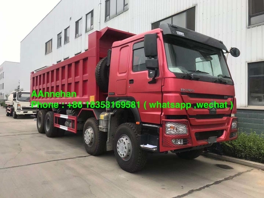 Red Howo 7 Sinotruk Howo 6x4 डंप ट्रक 10 पहियों 20M3 40T