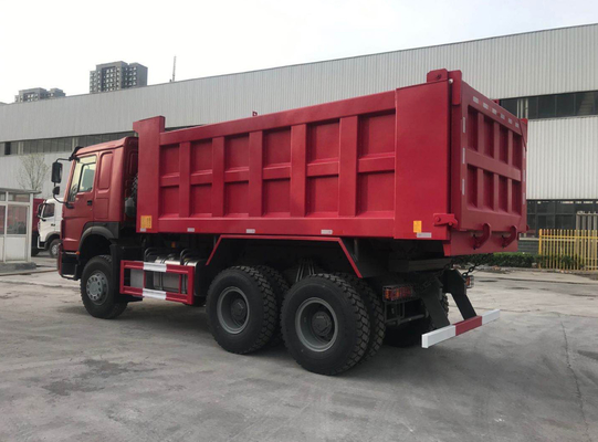 Red Howo 7 Sinotruk Howo 6x4 डंप ट्रक 10 पहियों 20M3 40T