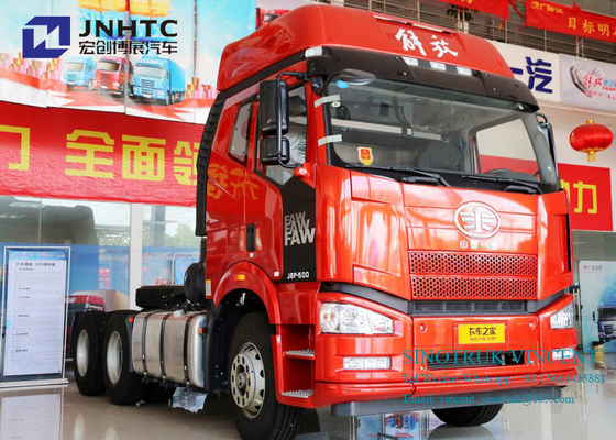 डबल बंकर के साथ F6 J6P यूरो 2 350hp 10 पहियों 6x4 ट्रैक्टर ट्रक