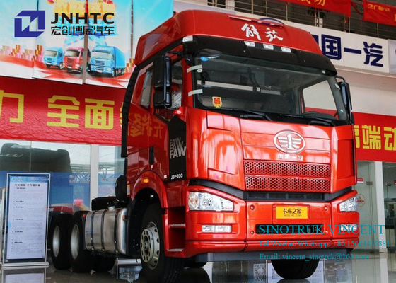 डबल बंकर के साथ F6 J6P यूरो 2 350hp 10 पहियों 6x4 ट्रैक्टर ट्रक