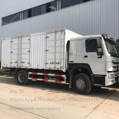 Sinotruk HOWO लाइट ड्यूटी 4x2 हैवी कार्गो ट्रक 290HP बॉक्स ट्रक लॉरी वैन गुड्स