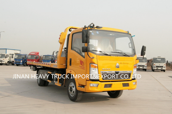 SINOTRUK फ्लैटबेड LHD टो ट्रक व्रेकर 8 टन 90km / H