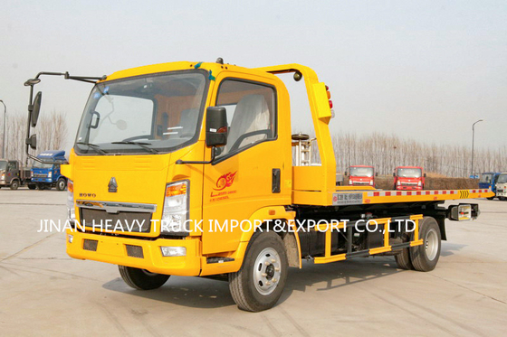 SINOTRUK फ्लैटबेड LHD टो ट्रक व्रेकर 8 टन 90km / H