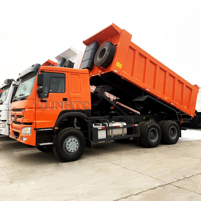 सिनोट्रुक HOWO यूरो 2 बाएं हाथ का ड्राइविंग 6x4 371hp सफेद डंप ट्रक टिपर ट्रक कार्गो ट्रक